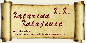 Katarina Kalojević vizit kartica